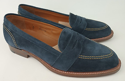 Alden D3202F Navy Suede LHS / Penny Loafer