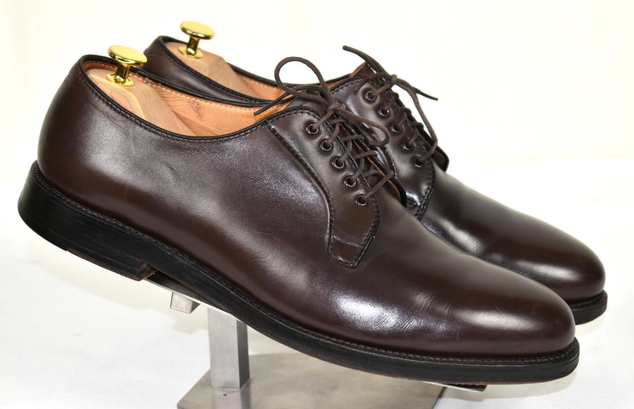 革*！様 オールデン　ALDEN PLAON TOE Alden Plain Toe Blucher with Unlined Vamp Brown Aniline