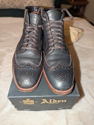 Alden D5809 Navy Chromexcel Wing Tip Boot