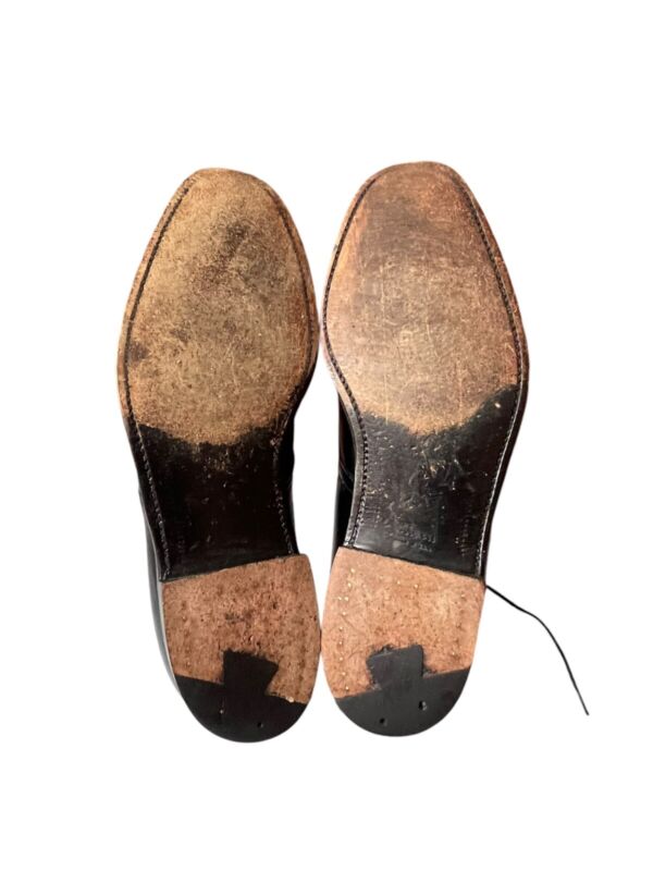 靴 Alden 2817 Black Plain Toe Blucher Alden Men's Plain Toe Blucher Oxford #2817 - Sherman