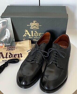 Alden N6602 Black Scotch Grain V-Tip Blucher