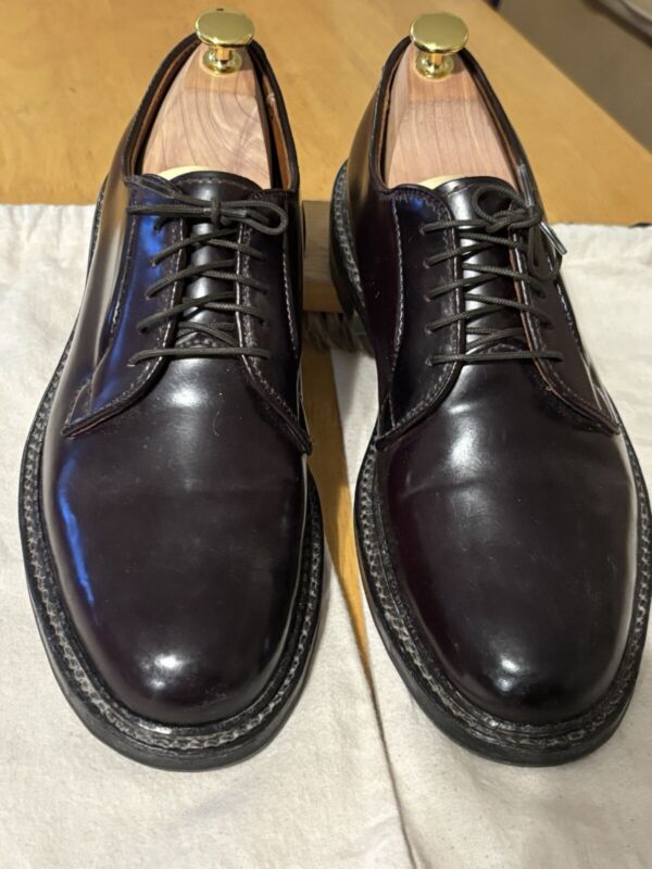 Alden 990C Color 8 Shell Cordovan Plain Toe Blucher | Alden