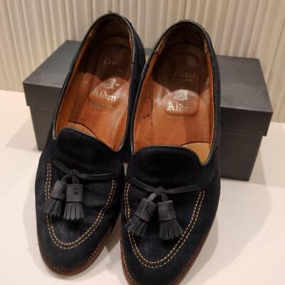 Alden 3620F Navy Kid Suede Tassel Loafer