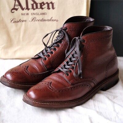 Alden D8836 Brown Scotch Grain Wing Tip Boot
