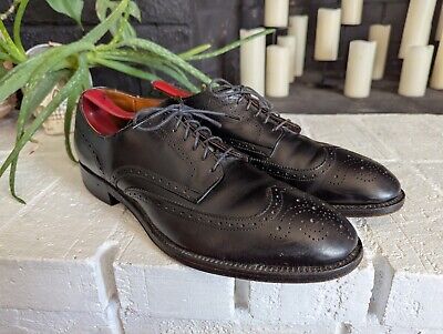 Alden 542 Black Calfskin Short Wing Tip Blucher