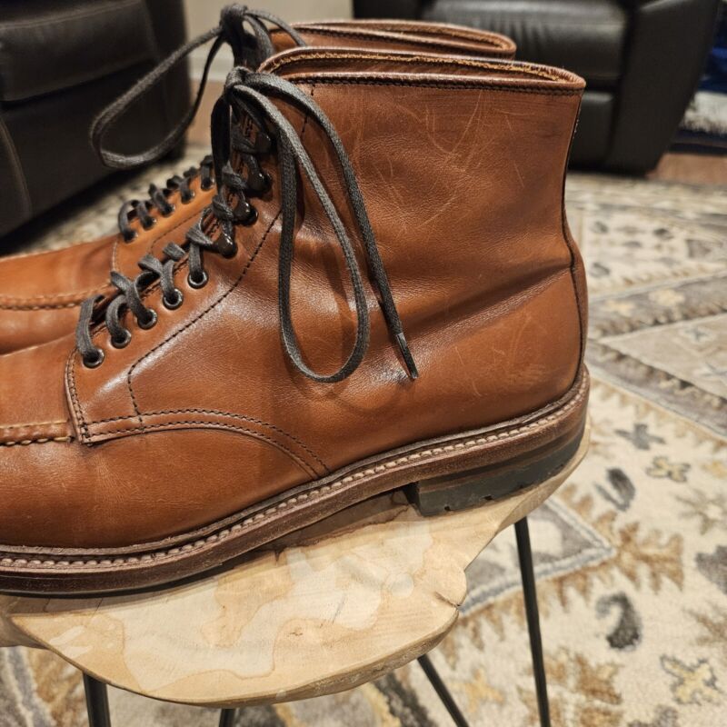 Alden 40208HC Burnished Dark Tan Calfskin NST Tanker Boot