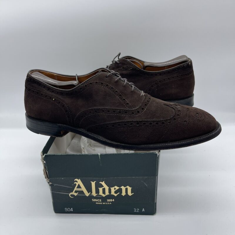Alden 904 Mocha Suede Wing Tip Bal | Alden Model Project