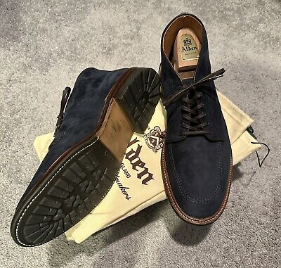 Alden D3910C Navy Nubuck 6 Eyelet Chukka