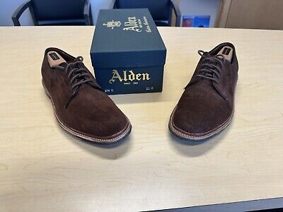 Alden 9474C Tobacco Reverse Chamois Plain Toe Blucher