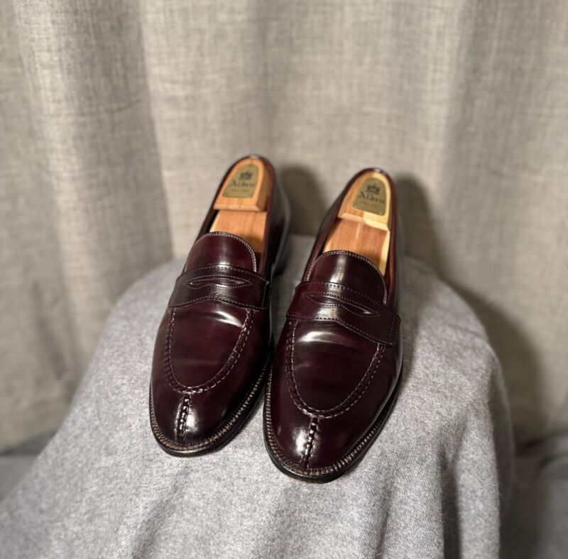 Alden 1030 Color 8 Shell Cordovan Norwegian Split Toe Loafer