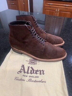 Alden D2808H Tobacco Reverse Chamois Plain Toe Boot