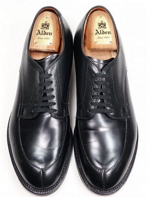 Alden N6602 Black Scotch Grain V-Tip Blucher | Alden Model