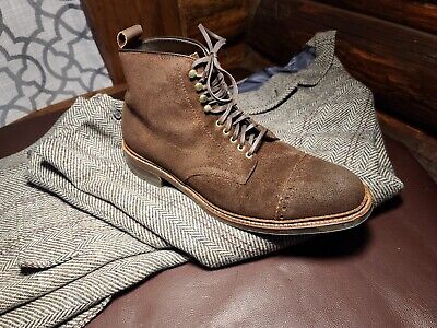 Alden D6864HC Tobacco Reverse Chamois Perforated Cap Toe Boot