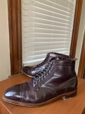 Alden 3938 Color 8 Shell Cordovan Medallion Cap Toe Boot