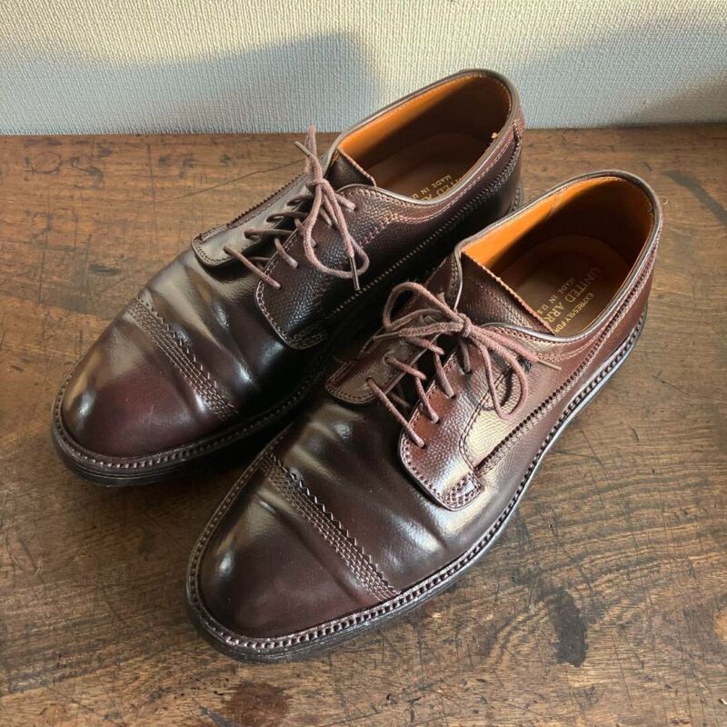 【美品】ALDEN #5432 cordovan 6B/D 24cm Alden 5432 Color 8 Shell Cordovan V-Tip Blucher | Alden