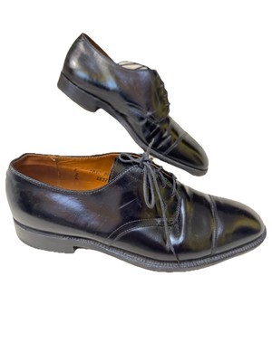 Alden 2837 Black Calfskin Straight Tip Blucher