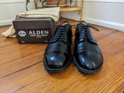 Alden 558 Black Calfskin Straight Tip Blucher