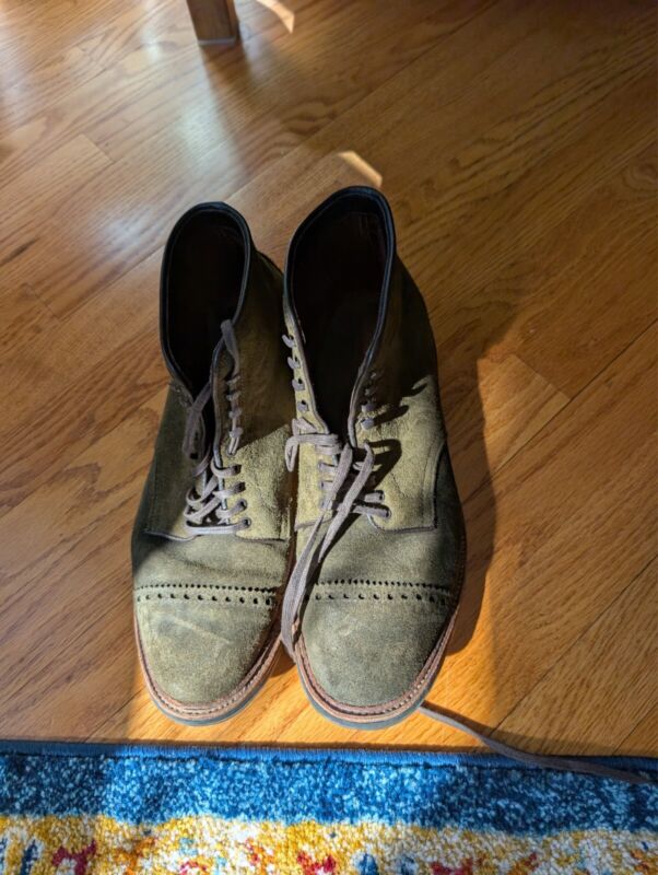 Alden D7818HC Hunting Green Reverse Chamois Perforated Cap Toe