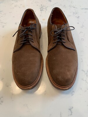Alden 9503 Dark Brown Suede Plain Toe Blucher