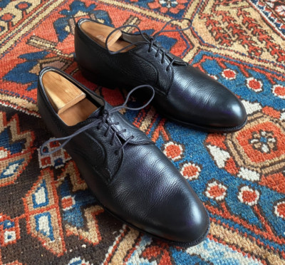 Alden 915 Black Shrunken Calf Nassau Plain Toe Blucher