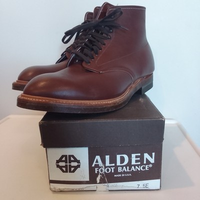 Alden 4110 Brown Workboot Calf Plain Toe Boot