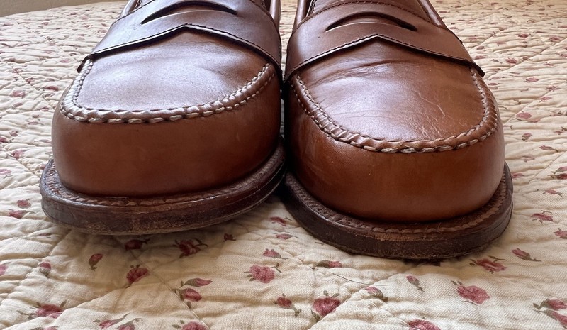 Alden 983 カーフレザー　ブラウン ローファー 9 1/2 B D 983 - Leisure Hand Sewn Burnish Tan Calfskin – ALDEN SHOES