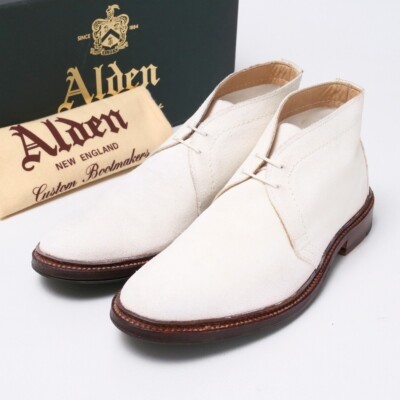 Alden 1491 Ivory Suede Chukka