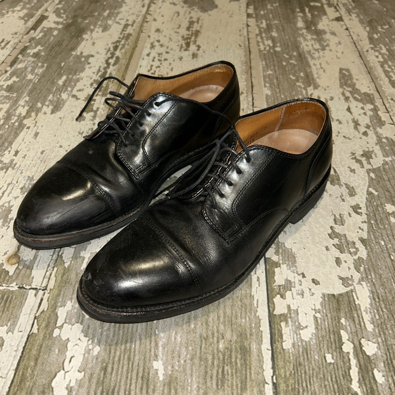 Alden 971R Black Calfskin Straight Tip Blucher | Alden Model