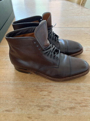 Alden 3912 Dark Brown Calfskin Cap Toe Boot