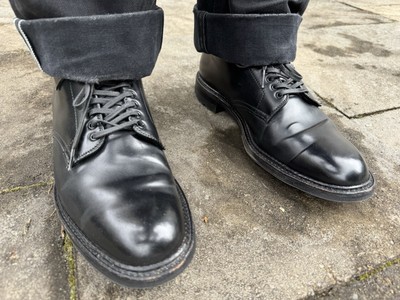 Alden 45149HC Black Shell Cordovan Plain Toe Boot
