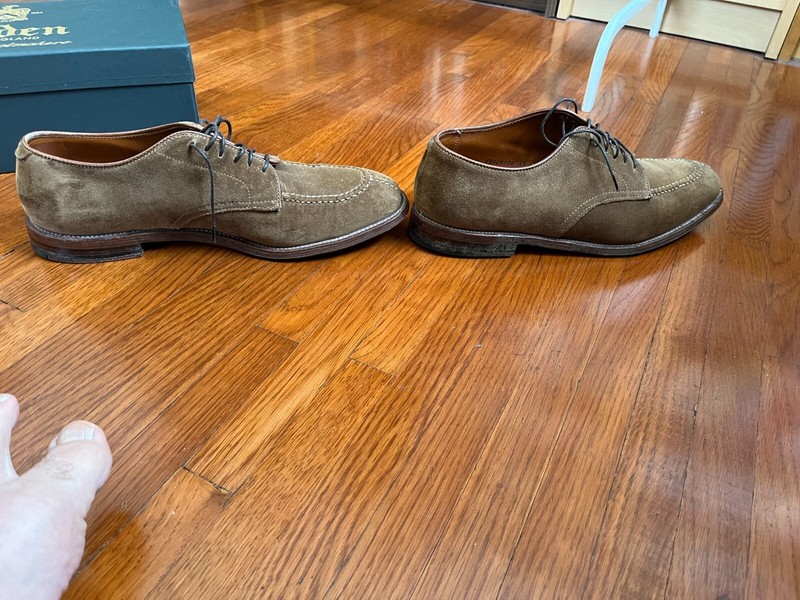 靴 ALDEN D7616 NST US9D Alden D7616 Snuff Suede Norwegian Front Blucher | Alden