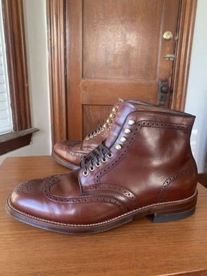 Alden D9854H Madison Brown Calfskin Wing Tip Boot
