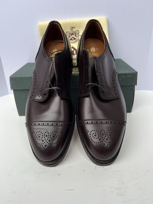Alden 958 Burgundy Calfskin Medallion Tip Blucher