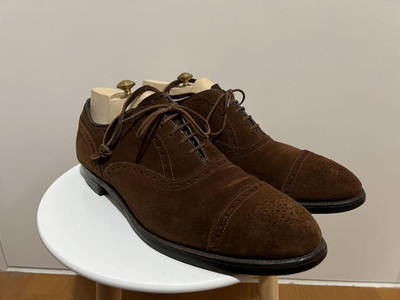 Alden 9856 Brown Suede Medallion Tip Bal