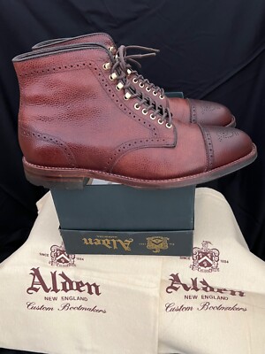 Alden D8606HC Brown Scotch Grain Perforated Cap Toe Boot