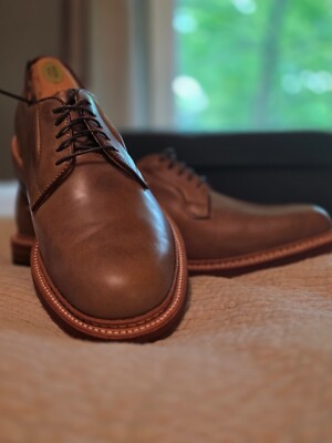 Alden 9501 Natural Chromexcel Plain Toe Blucher