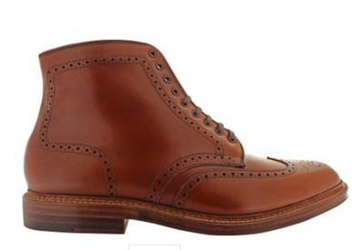 Alden 44618 Dark Tan Calfskin Wing Tip Boot