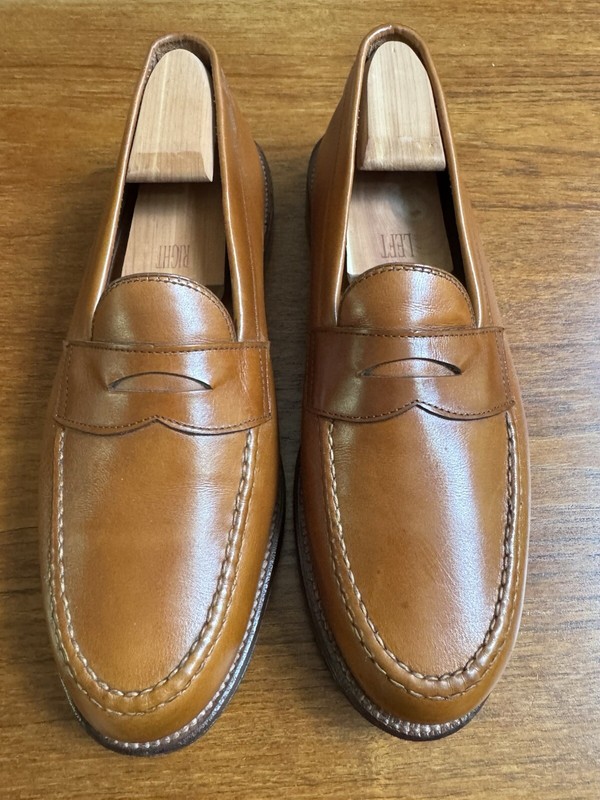 Alden 983 Burnished Tan Calfskin LHS / Penny Loafer | Alden