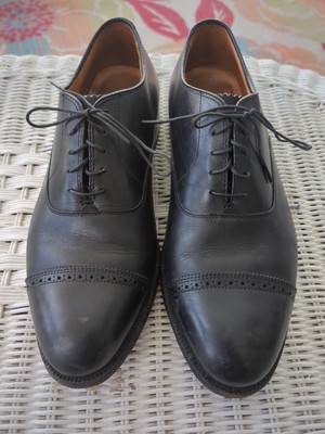 Alden 0901 Black Calfskin Perforated Straight Tip Bal