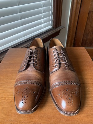 Alden 9597 Brown Calfskin Medallion Toe Blucher