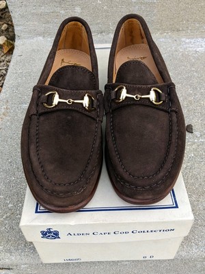 Alden H4685 Brown Suede Horse Bit Loafer