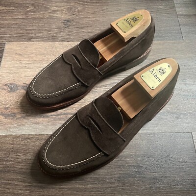Alden D7201F Dark Chocolate Suede LHS / Penny Loafer