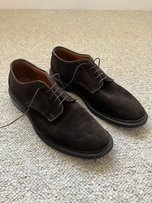 Alden 29334F Dark Brown Suede Plain Toe Dover