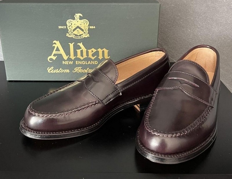 Alden / 99162 / US8D /#8 / コインローファー Alden 99162 Color 8 Shell Cordovan LHS / Penny Loafer