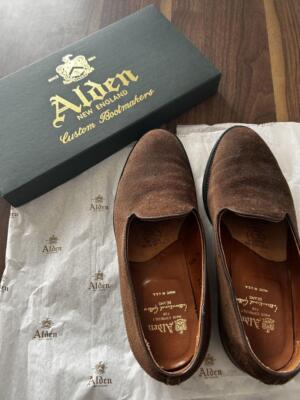 Alden 88174 Brown Suede Slip-On Loafer