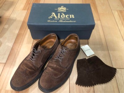 ALDEN×BLUE BLUE 4604H 8D Alden 97676 Navy Suede Long Wing Blucher | Alden Model Project