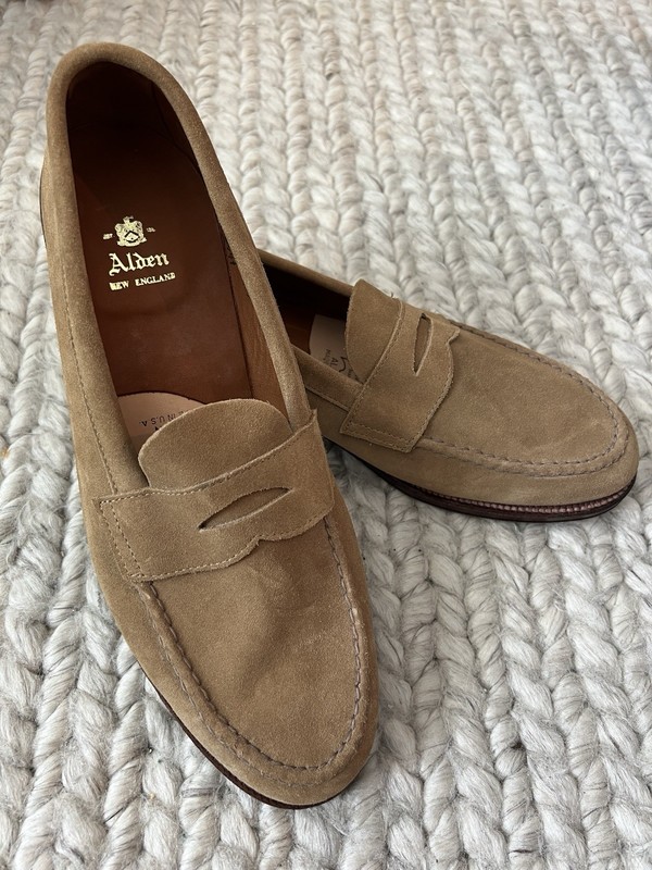 Alden 6244F スエードローファー Alden 6244F Tan Suede LHS / Penny Loafer | Alden Model Project