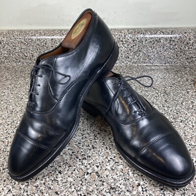 靴 Alden 907 Black Straight tip dress shoe Alden Straight Tip Bal Black Calfskin #907 - Sherman