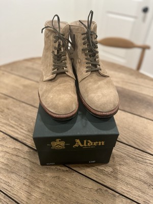 Alden D1822 Tan Suede Plain Toe Boot
