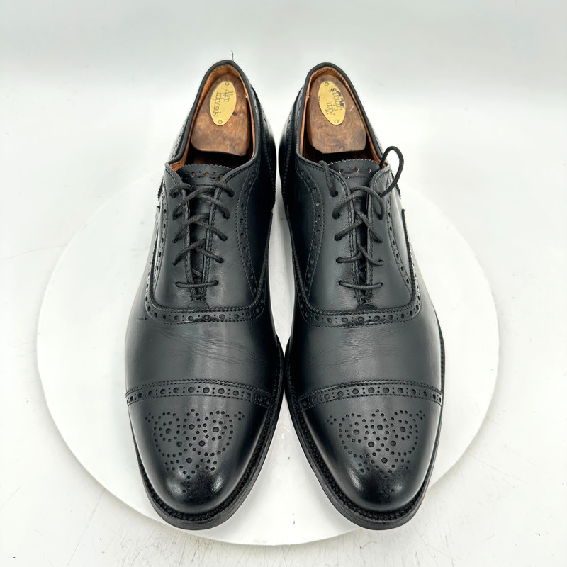 909 Medallion Perf Tip Bal Oxford (Black Calf) – The Alden Shop